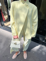 PANTALON FLUIDE JAUNE