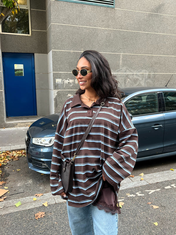 LE POLO OVERSIZE RAYURES