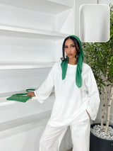 T-SHIRT SURDIMENSIONNÉ MANCHES LONGUES [MATIÈRE POLO]  + Coloris
