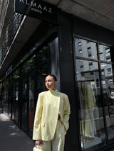 BLAZER STRUCTURÉ JAUNE