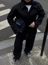 CHEMISE CINTRÉE À ÉPAULETTES