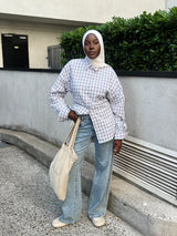 CHEMISE CINTRÉE À CARREAUX