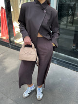 PANTALON FLUIDE MARRON