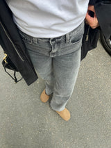 JEAN COUPE DROITE [EFFET DÉLAVÉ]