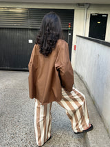 PANTALON PALAZZO A RAYURES