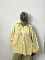 CHEMISE OVERSIZE JAUNE PASTEL