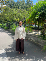 PANTALON FLUIDE 7/8 [MARRON]