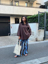 PANTALON BALLON À RAYURES