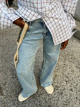 JEAN WIDE LEG BLEU CLAIR
