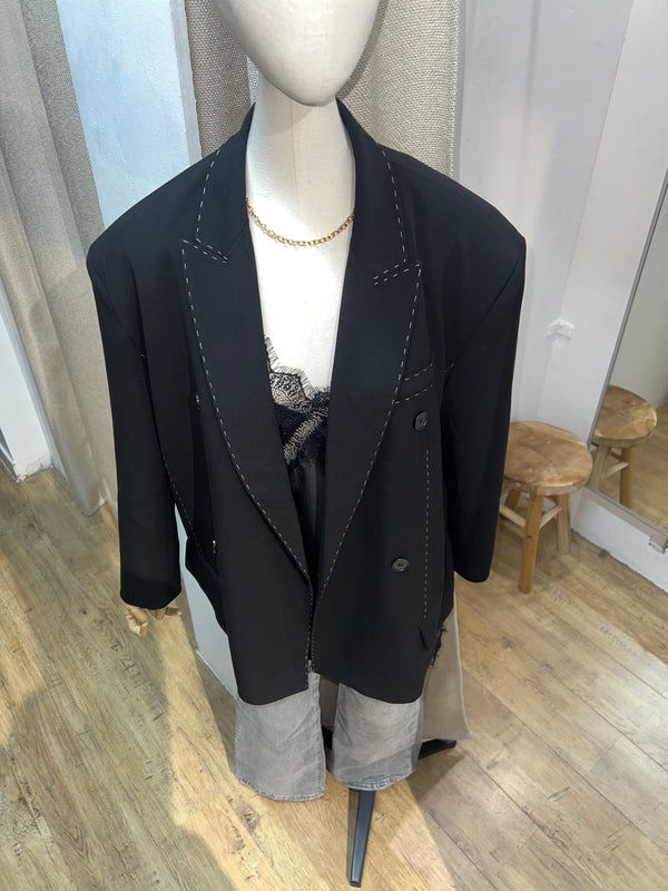 BLAZER NOIR SURPIQÛRES