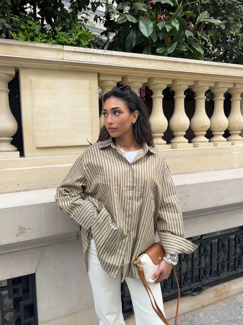 CHEMISE OVERSIZE RAYURES