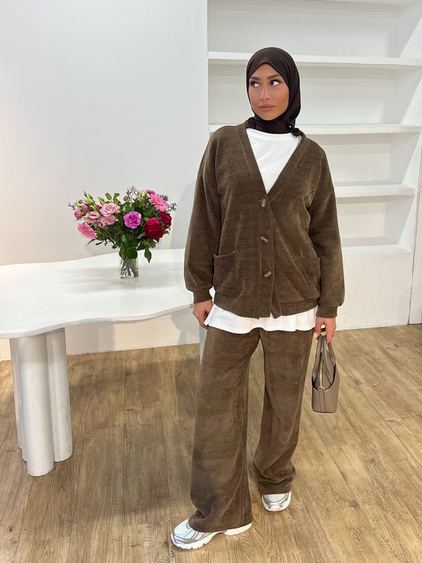 ENSEMBLE DÉCONTRACTÉ EFFET VELOURS