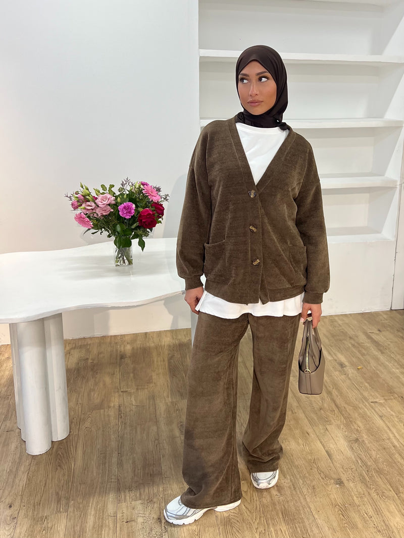 ENSEMBLE DÉCONTRACTÉ EFFET VELOURS