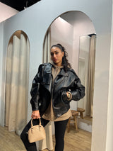 BLOUSON AVIATEUR SIMILI CUIR