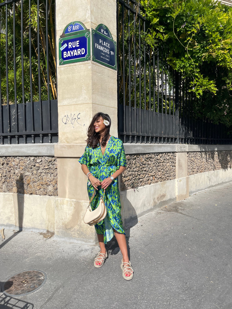 ROBE CROISÉE À IMPRIMÉ FLORAL