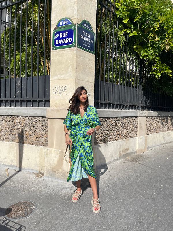 ROBE CROISÉE À IMPRIMÉ FLORAL