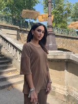 ENSEMBLE PLISSÉ [T-SHIRT PANTALON]