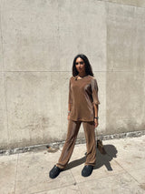 ENSEMBLE PLISSÉ [T-SHIRT PANTALON]